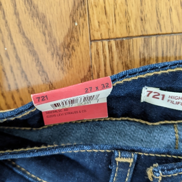 NWT New with tags Levi's high rise dark indigo skinny jeans 721 - Picture 6 of 8